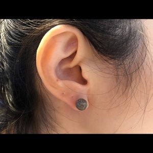 Silver ball earrings